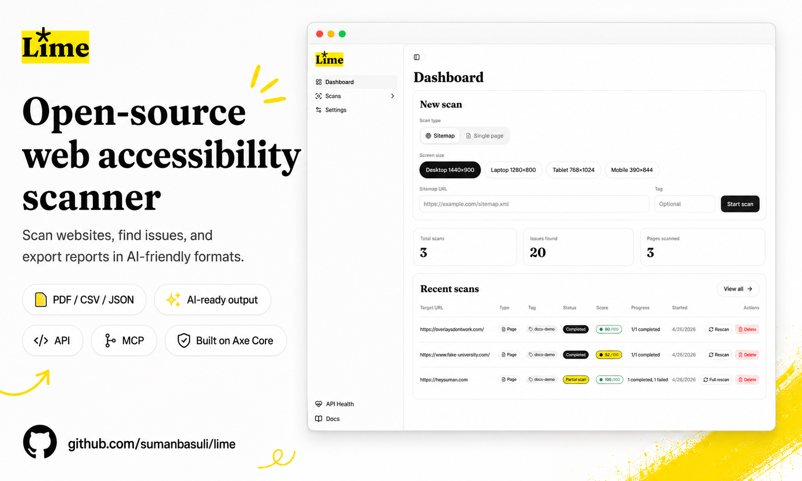 Lime — Open-Source Accessibility Scanner gallery image