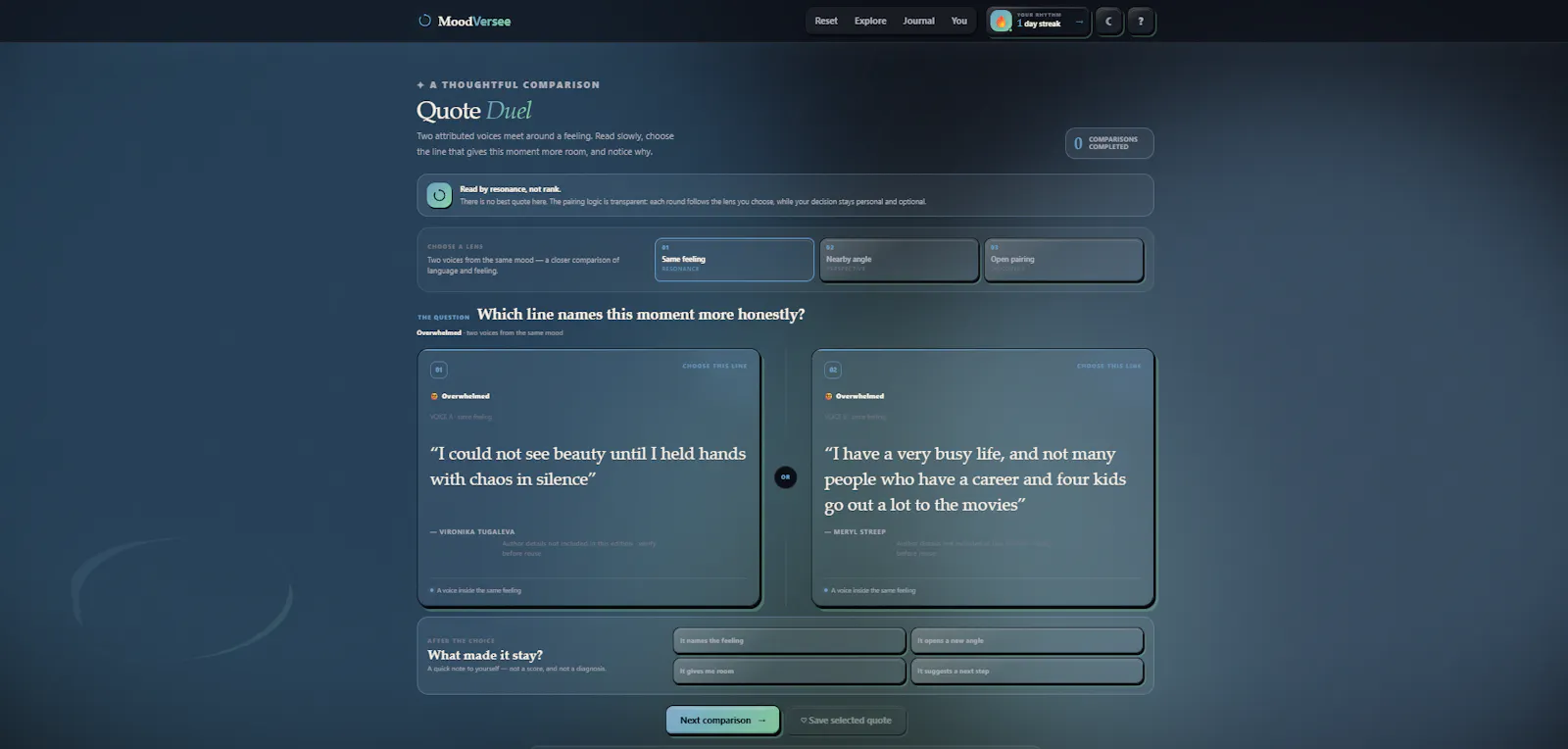 MoodVersee screenshot 3