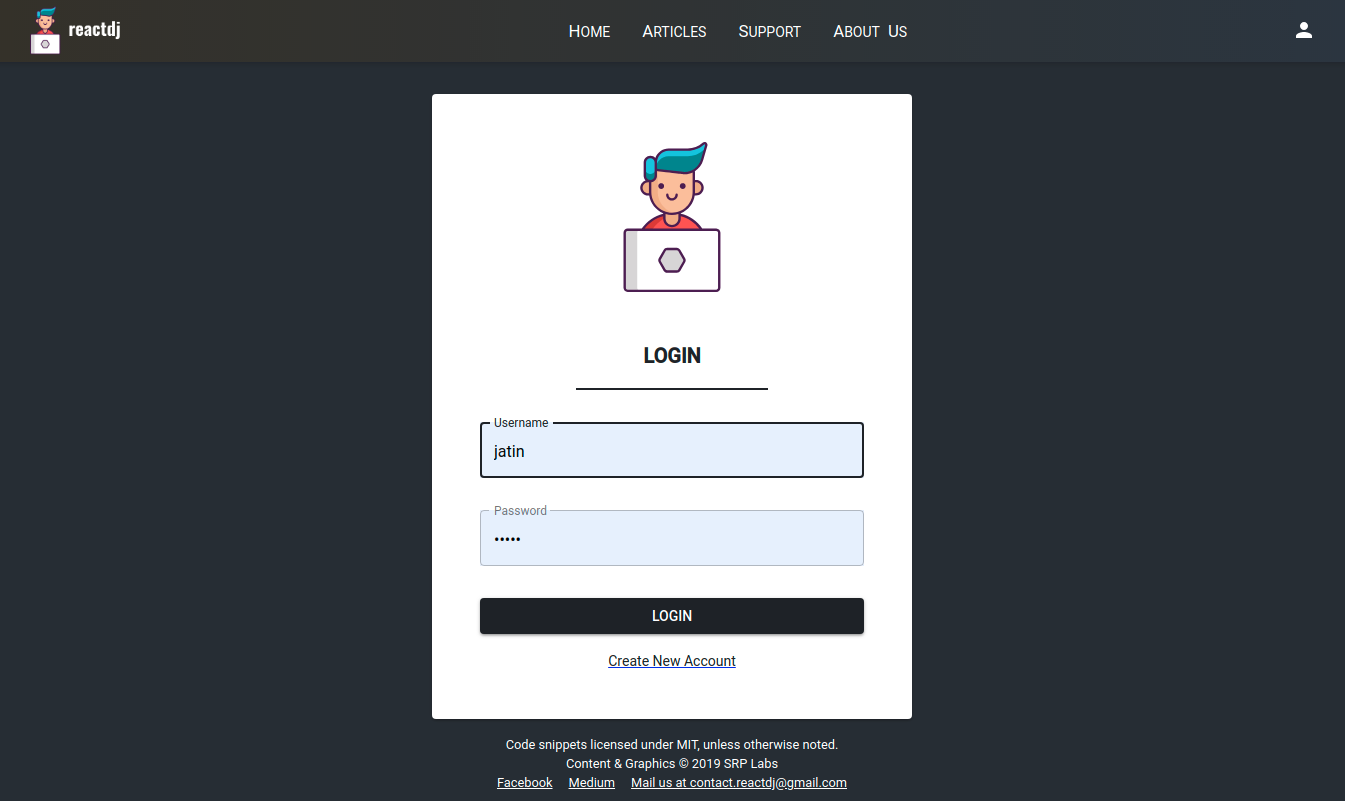 React DJ (Blog Management System) gallery image