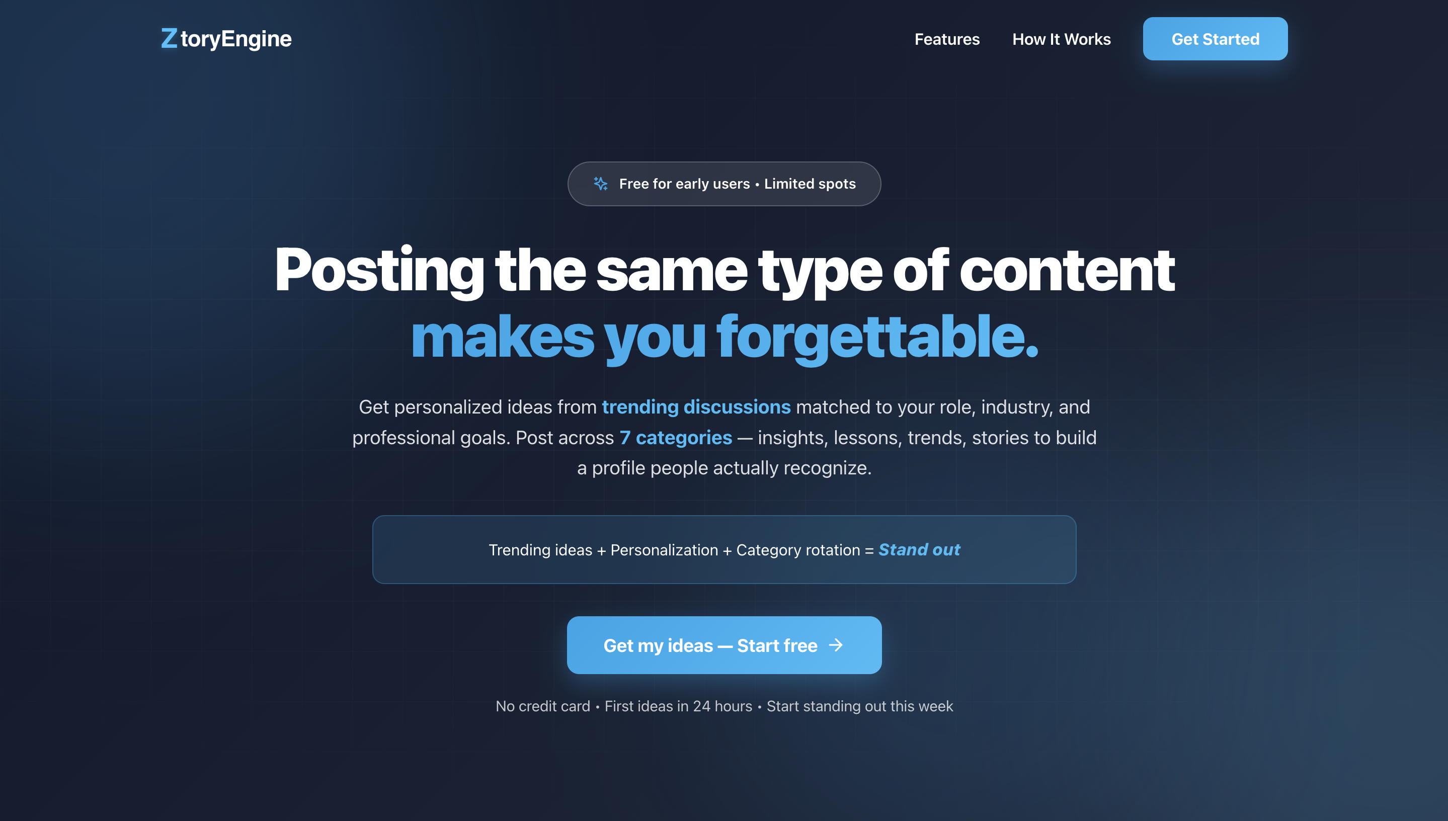 Ztory Engine - AI LinkedIn Content Ideas gallery image