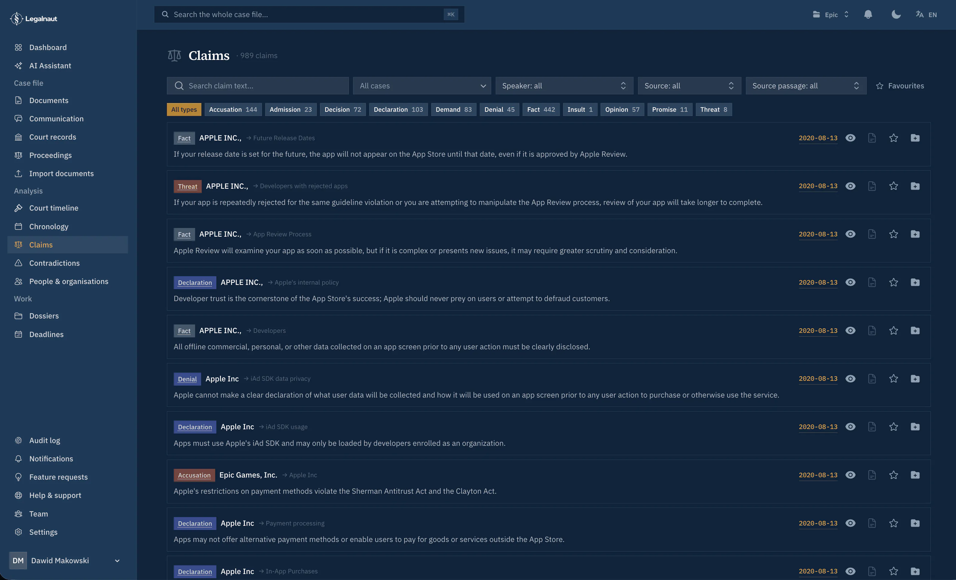 Legalnaut: AI Litigation & Case Analysis gallery image