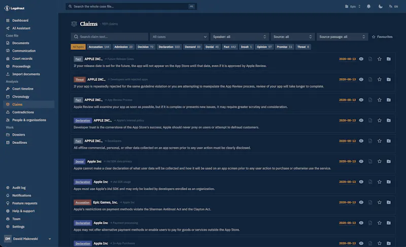 Legalnaut: AI Litigation & Case Analysis screenshot 13