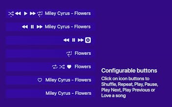 Status Bar Music Player gallery image
