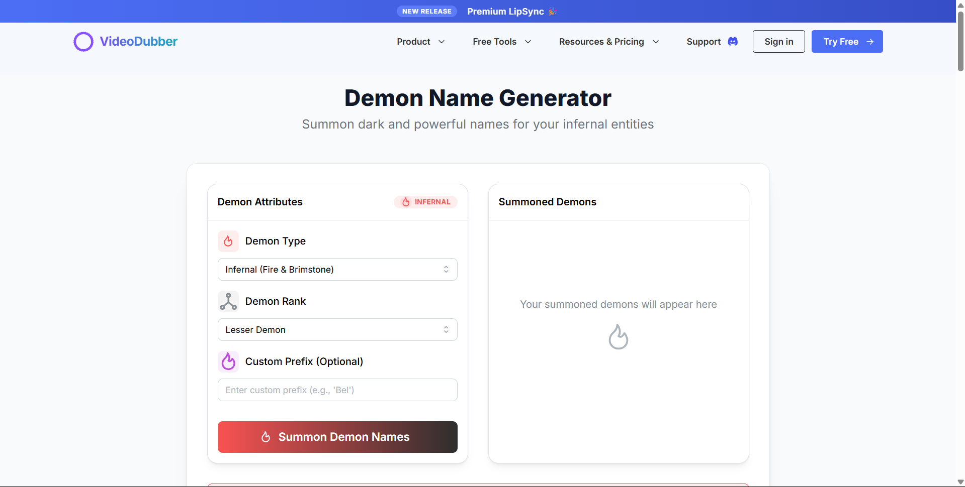 Demon Name Generator gallery image