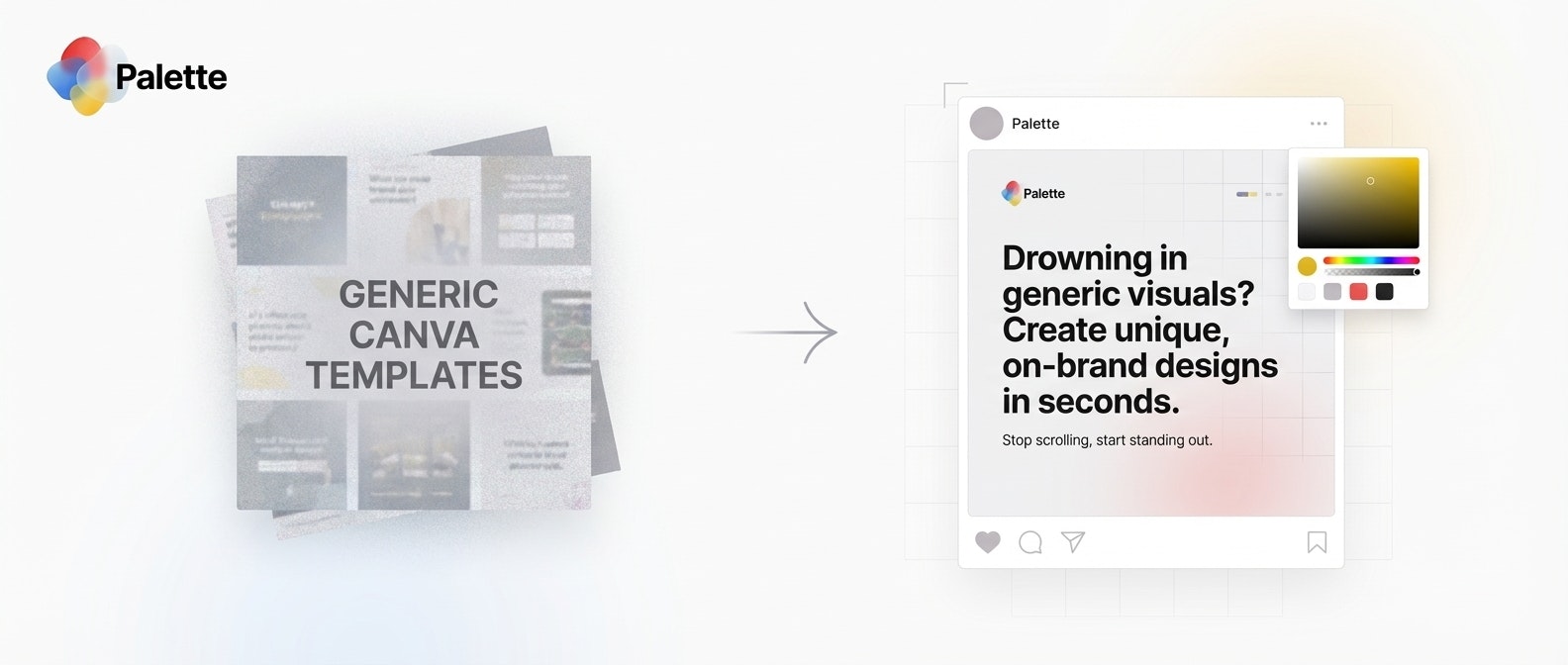 Palette — Brand visuals in 60 seconds - Screenshot 3 showing product features and functionality