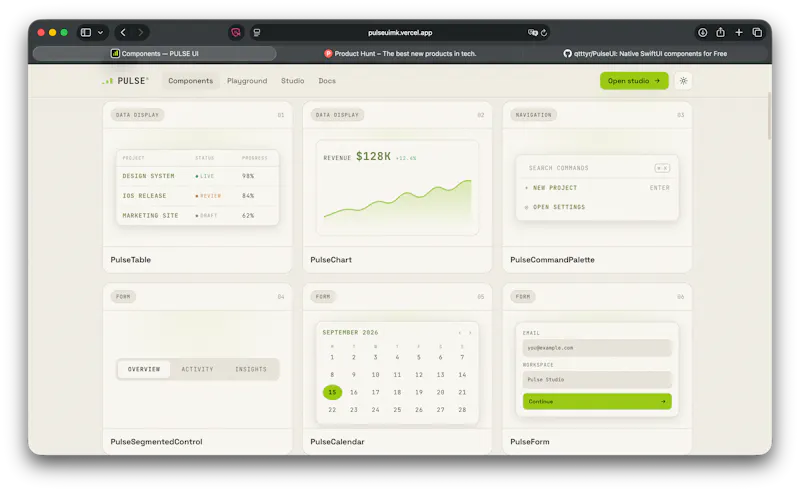 PULSE — premium SwiftUI components screenshot 4