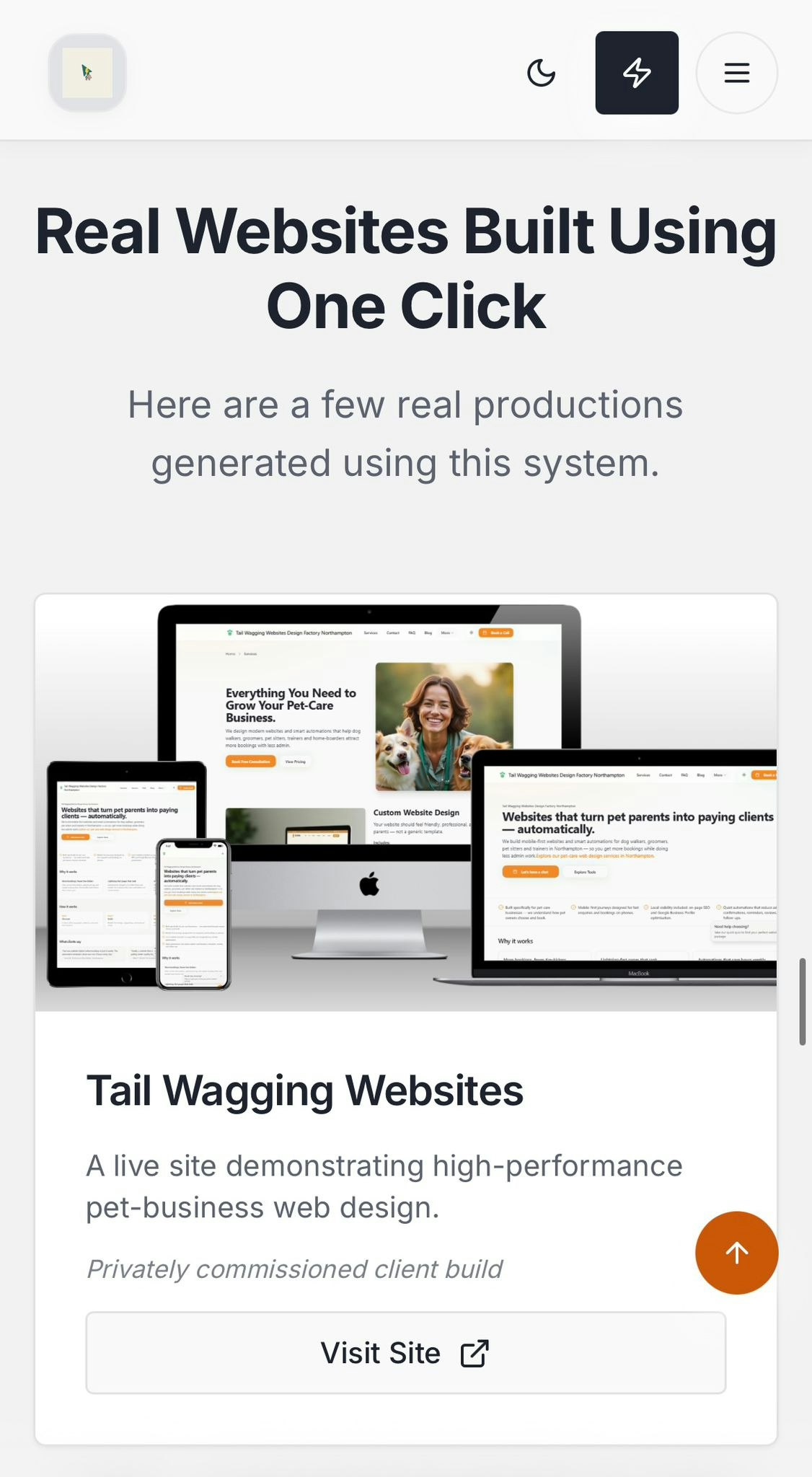 One Click Website Design Factory gallery image