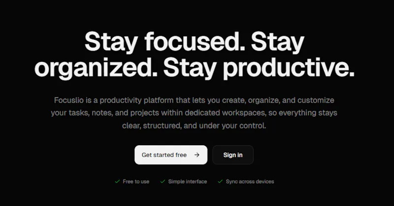 Focuslio screenshot 1