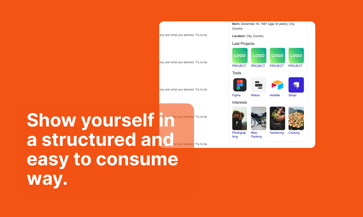 CV as a Google Search Result Page gallery image
