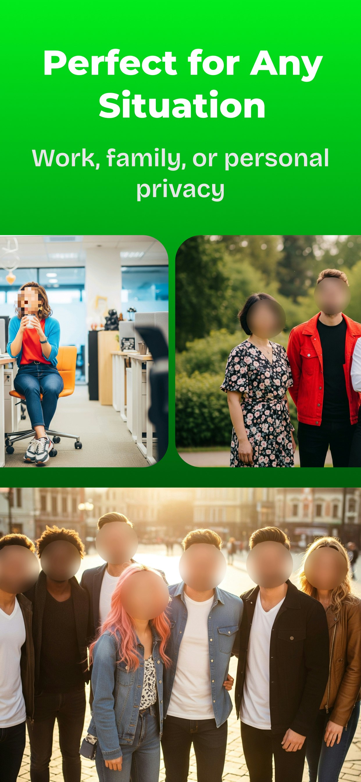 Blur Face - photo & video - iOS, Android gallery image