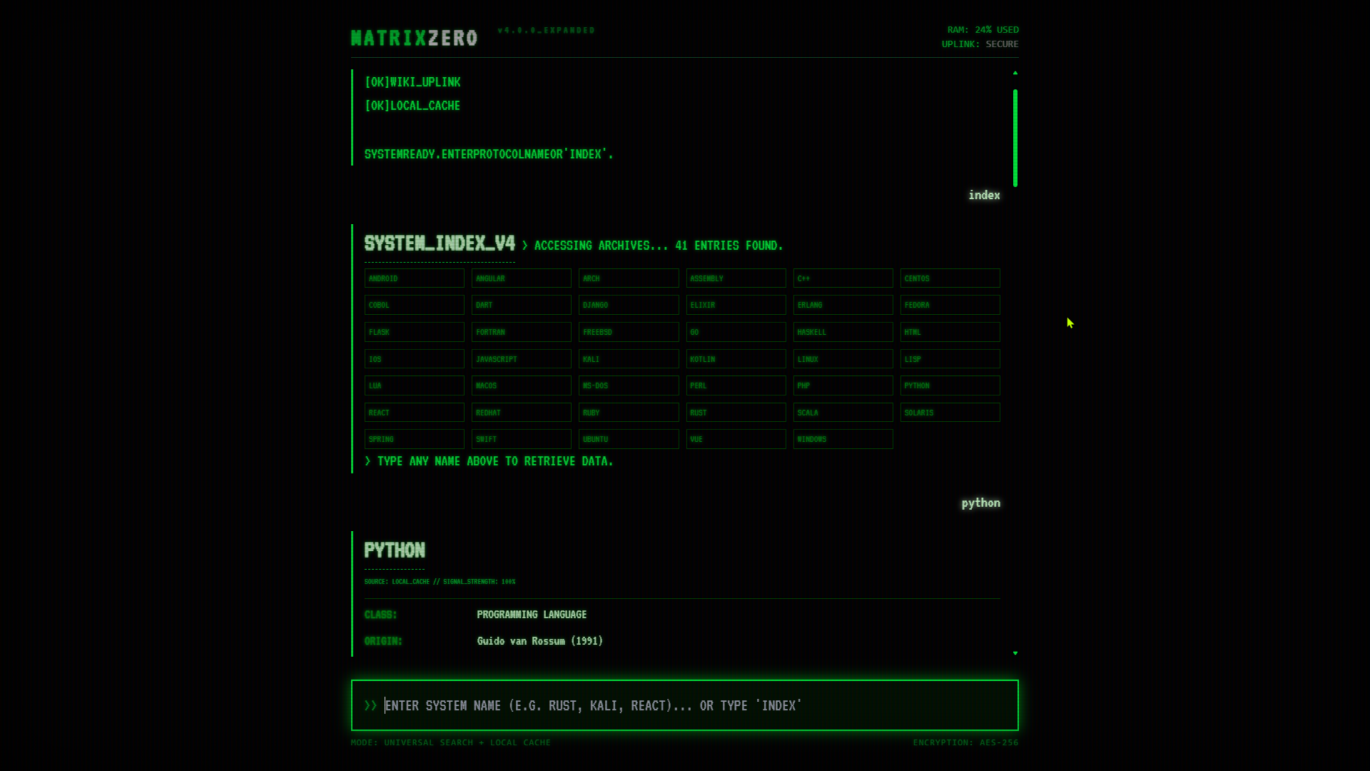 MatrixZero gallery image