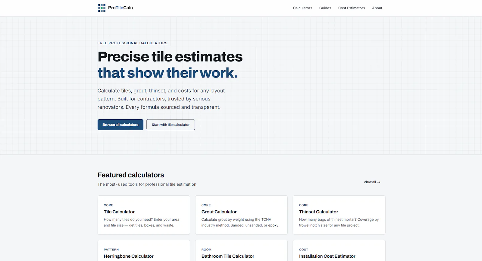 ProTileCalc screenshot 1