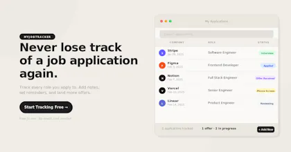 My Job Tracking gallery image