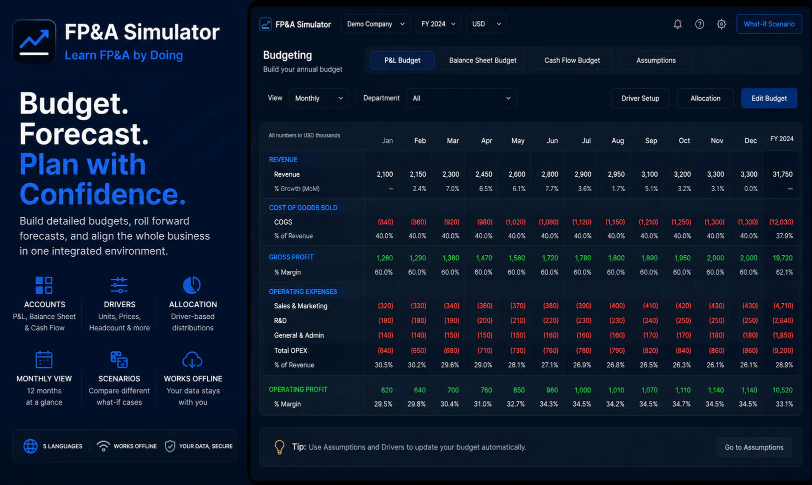 FP&A Simulator gallery image