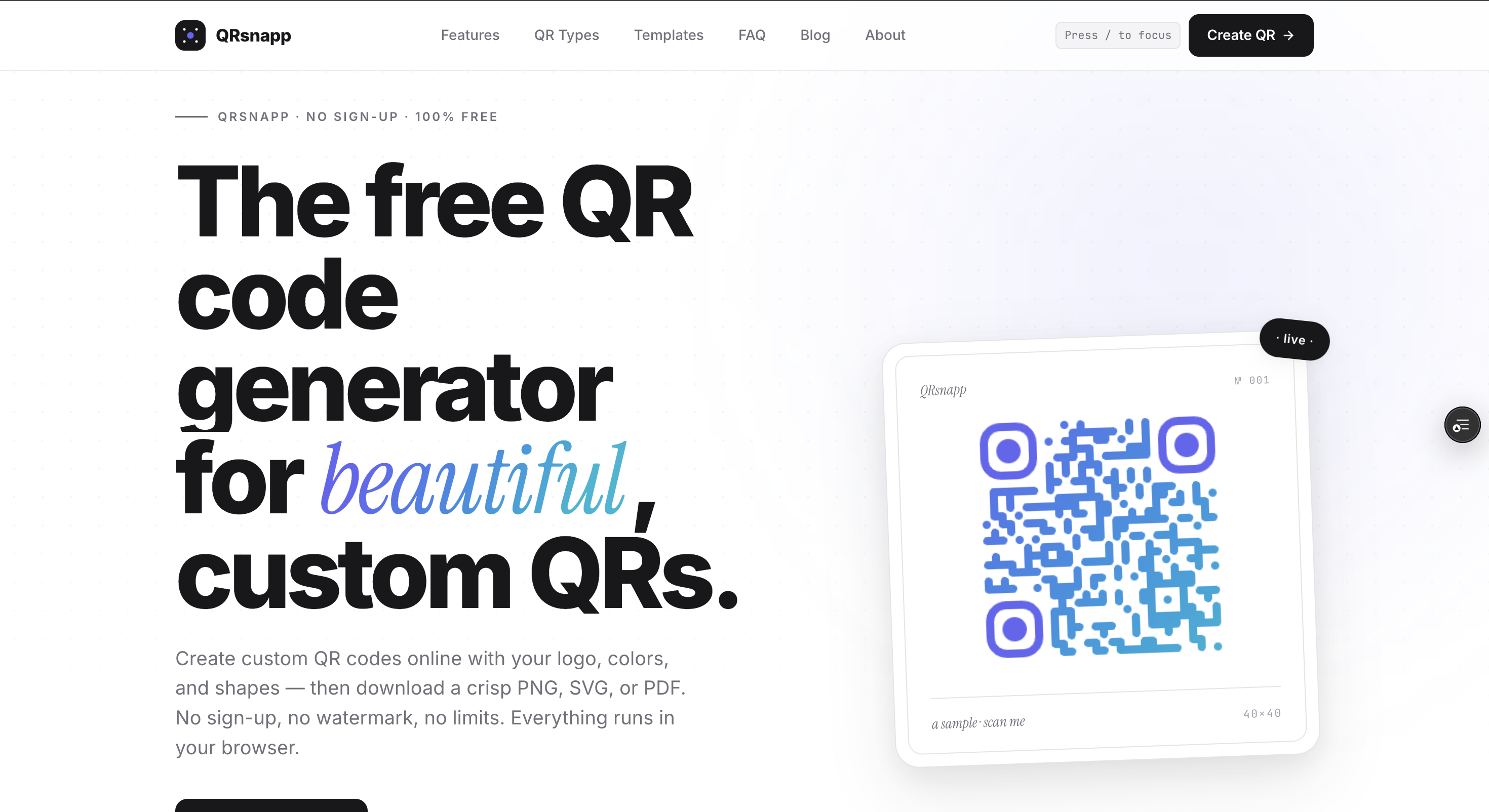 QRsnapp gallery image