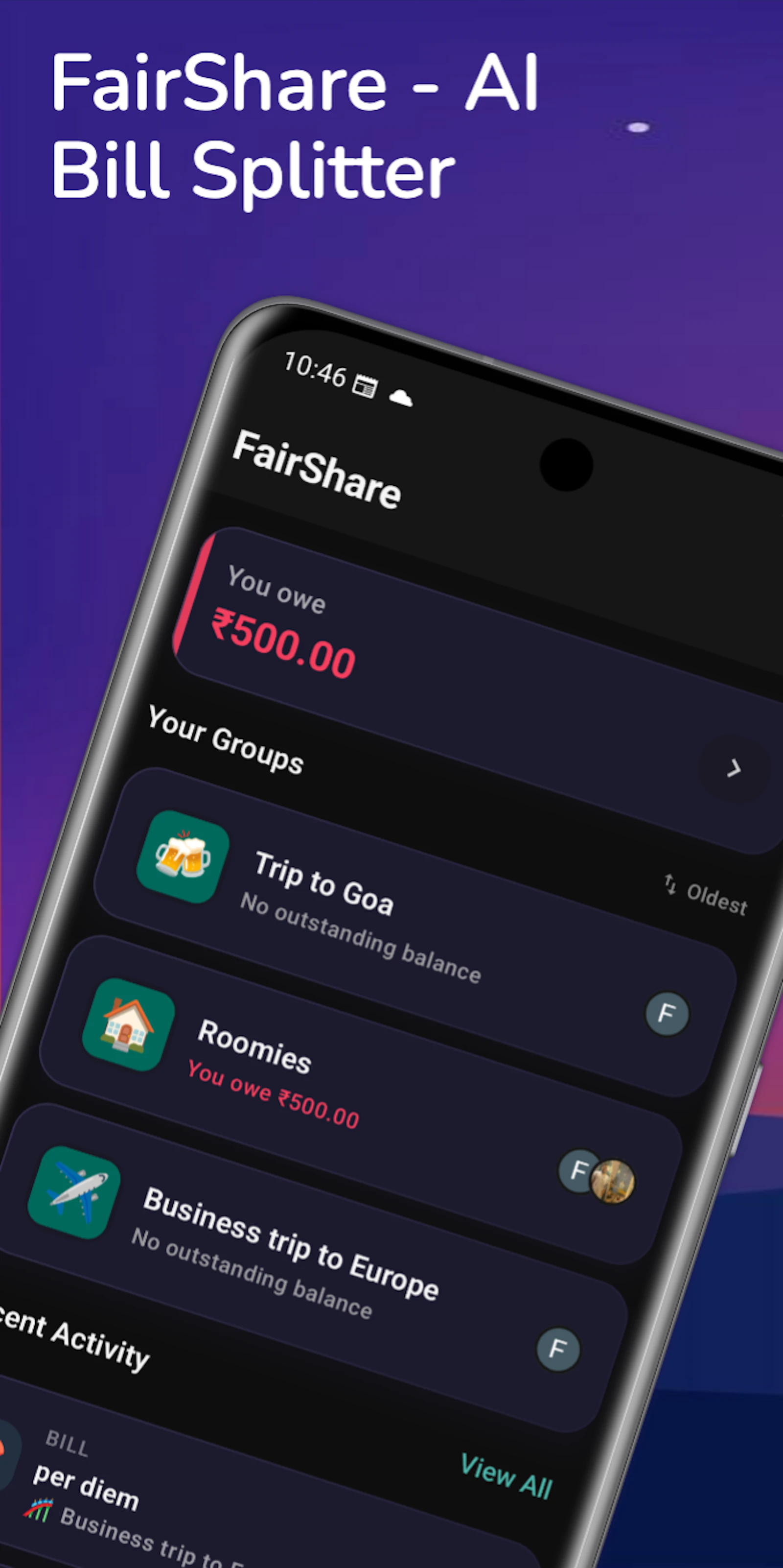 Fairshare - AI Bill Splitter screenshot 1
