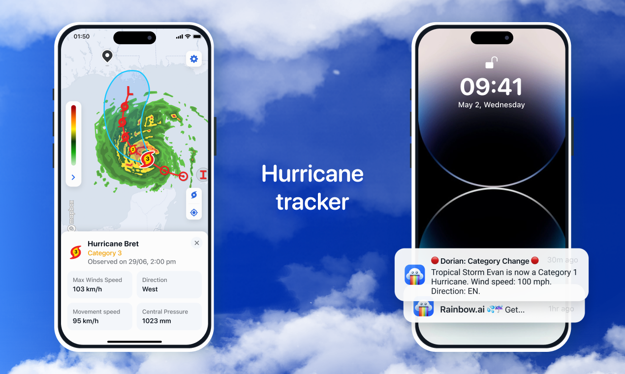 Média Arc-en-ciel ai - Application précise de précipitation des précipitations 6