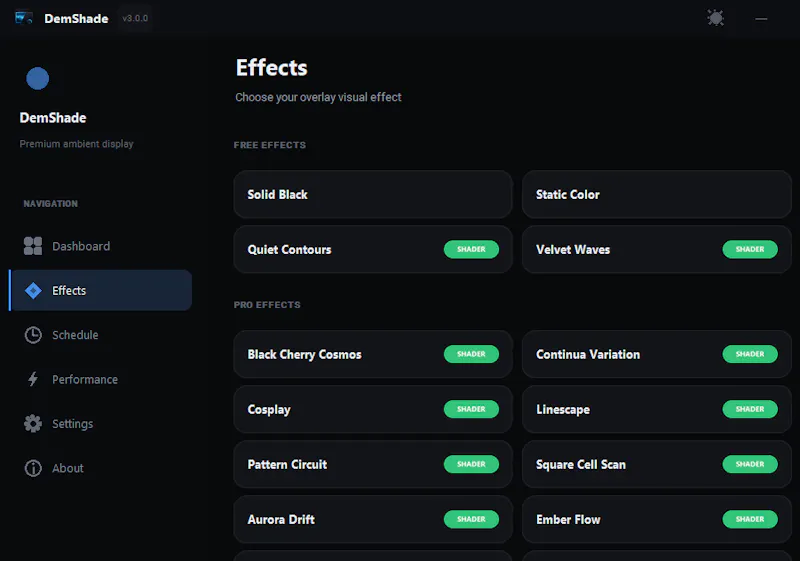 DemShade: ambient monitor lighting screenshot 4