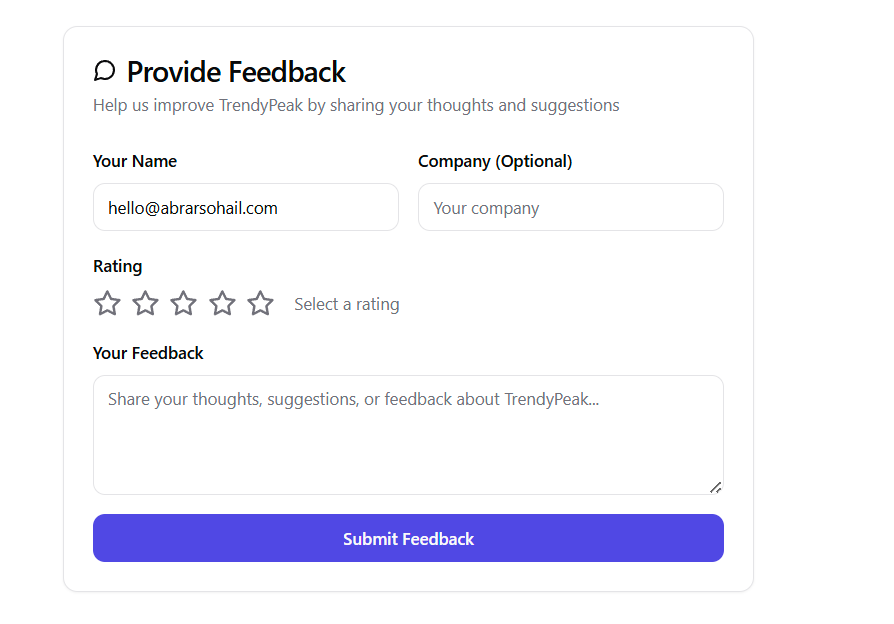 TrendyPeak - Screenshot 4 showing product features and functionality