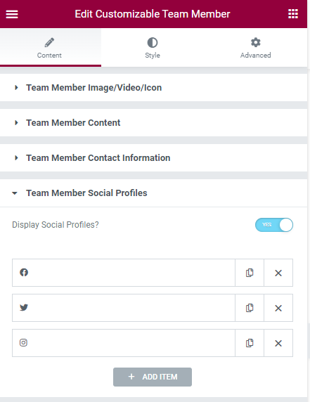Media Tùy chỉnh thành viên nhóm Elementor addon - Thêm video cho thành viên nhóm và loại bố cục khác nhau. 7