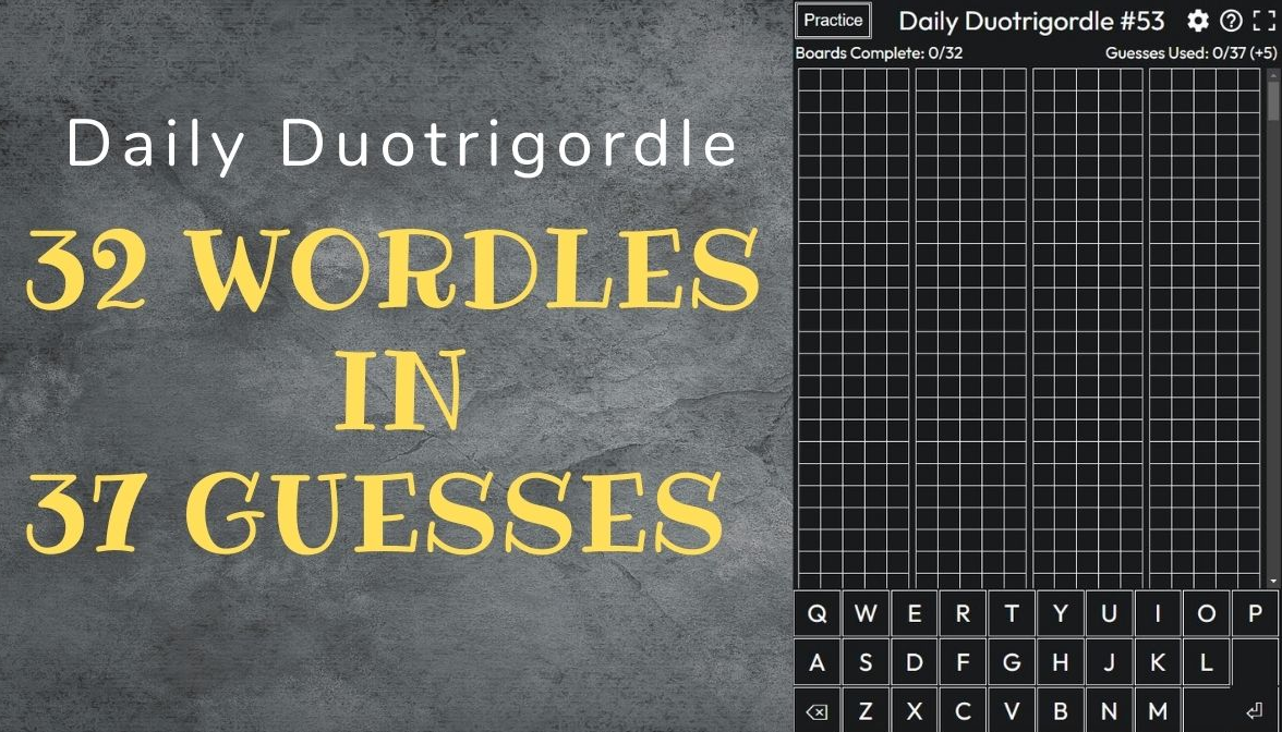 Duotrigordle -Spiel - Duotrigordle Medien 1