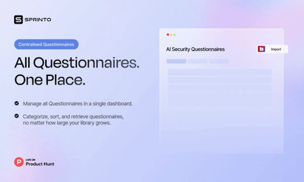 Sprinto's AI Security Questionnaire
