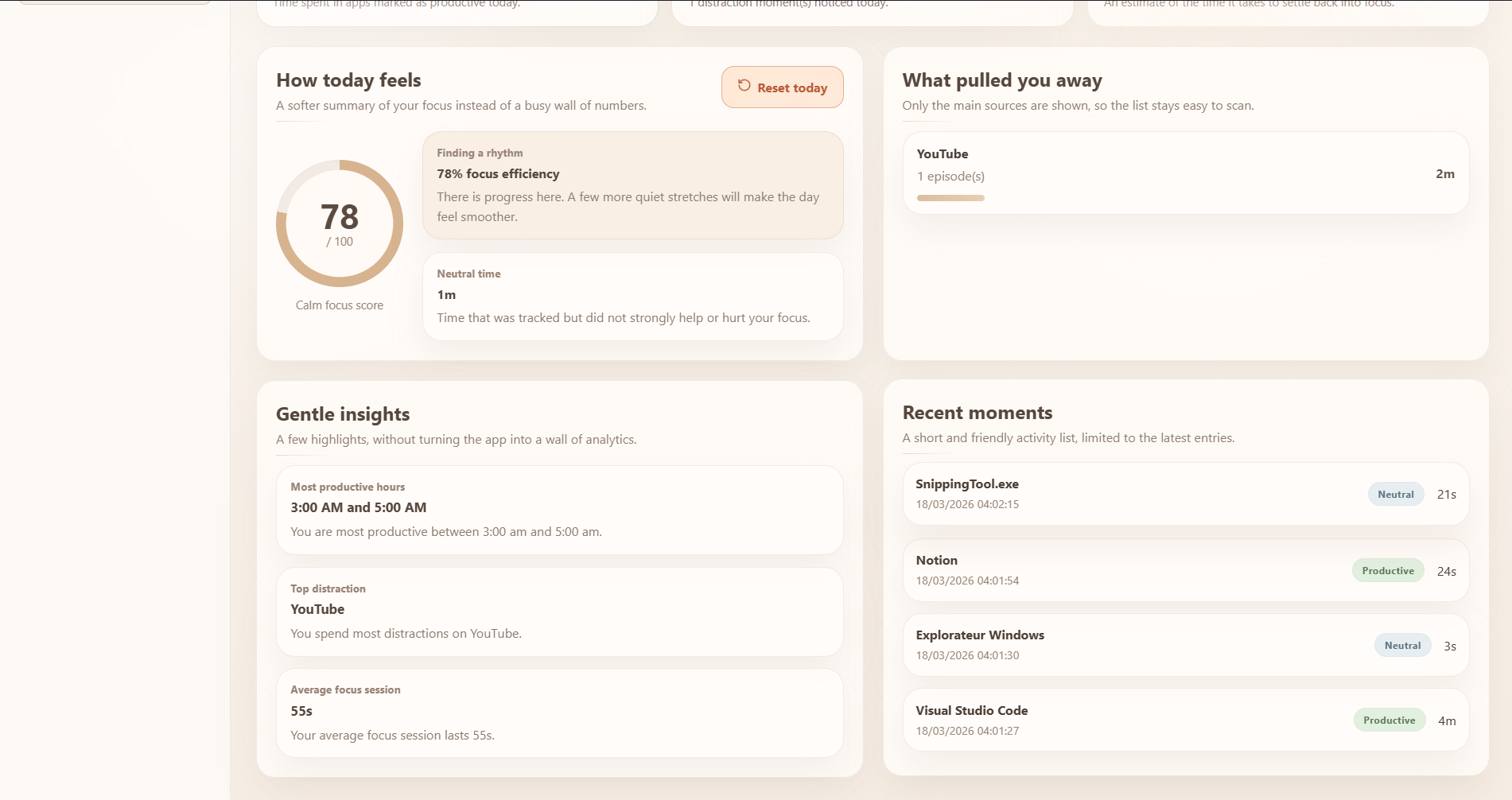 Distraction Cost Tracker gallery image