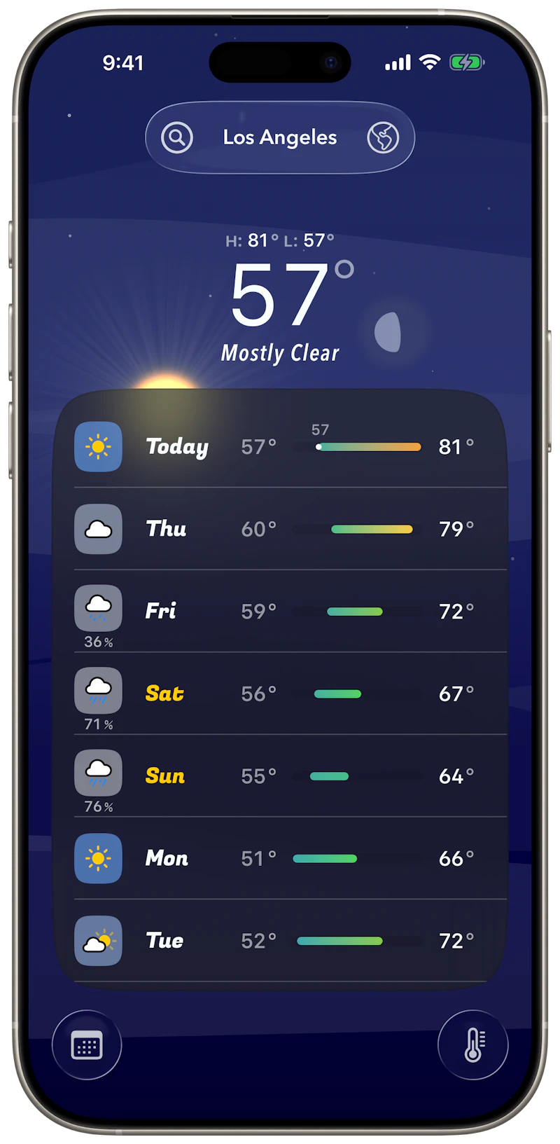 Sunroof Weather screenshot 8