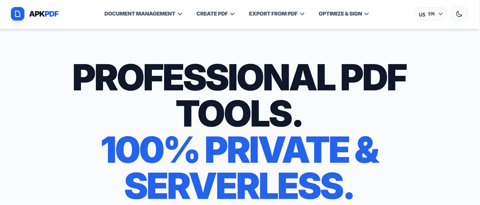 APKpdf — Private PDF Tools Online screenshot 1