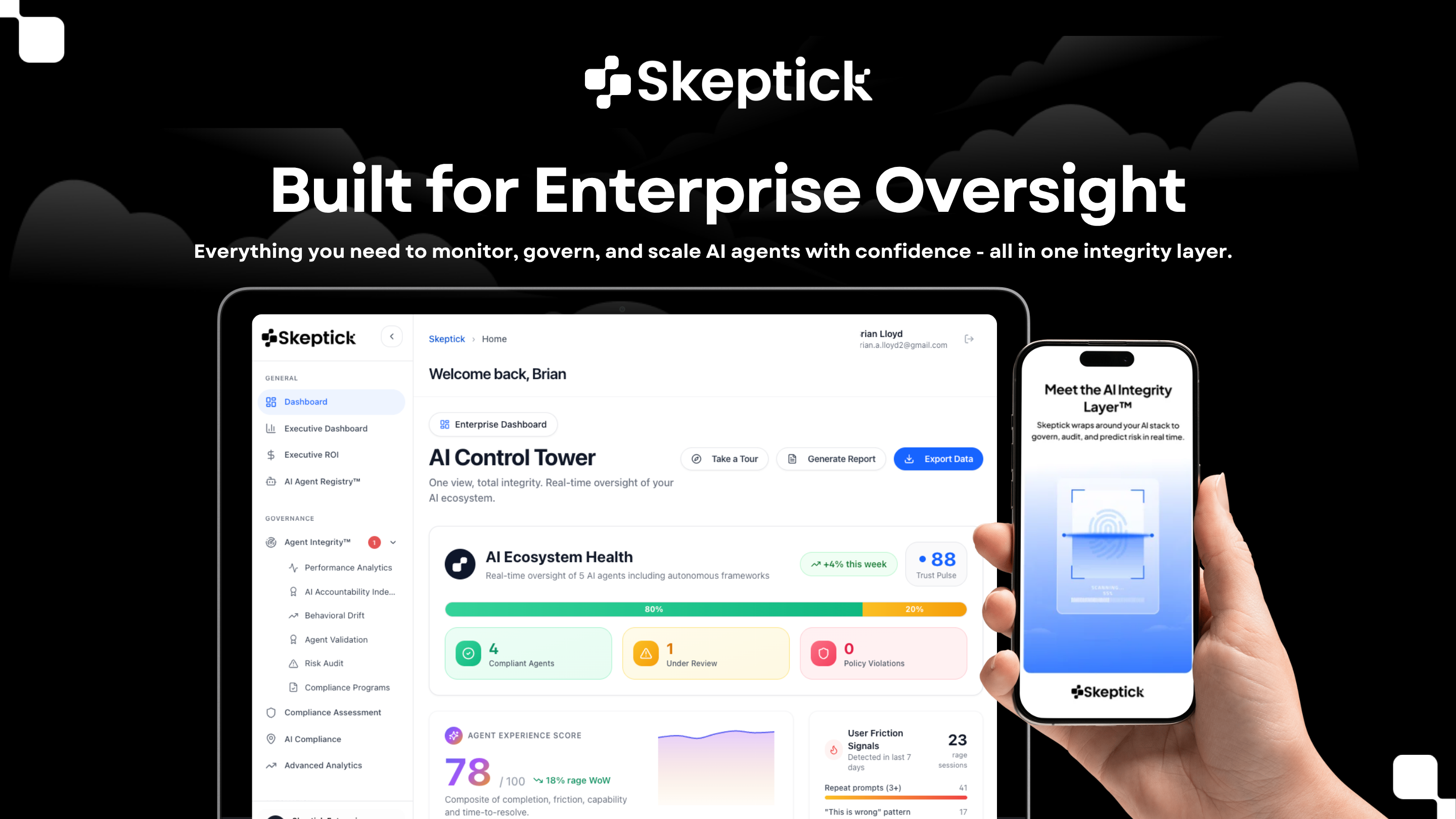 Skeptick AI — Agent Integrity Layer™ gallery image