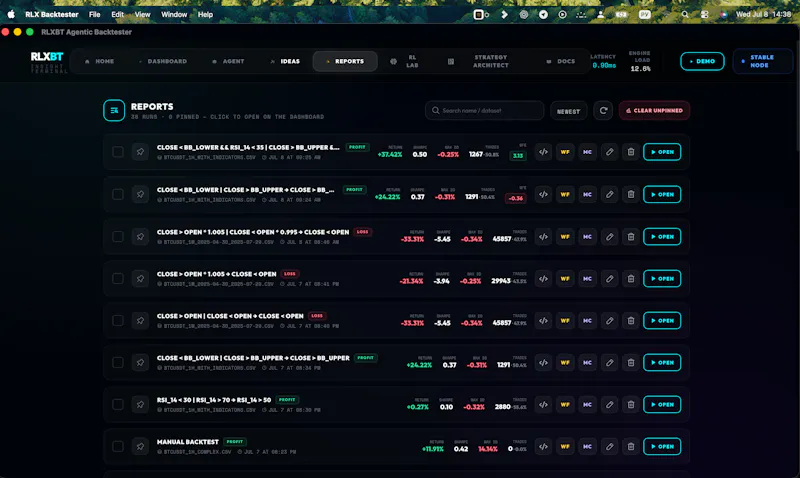 RLX Backtester screenshot 3
