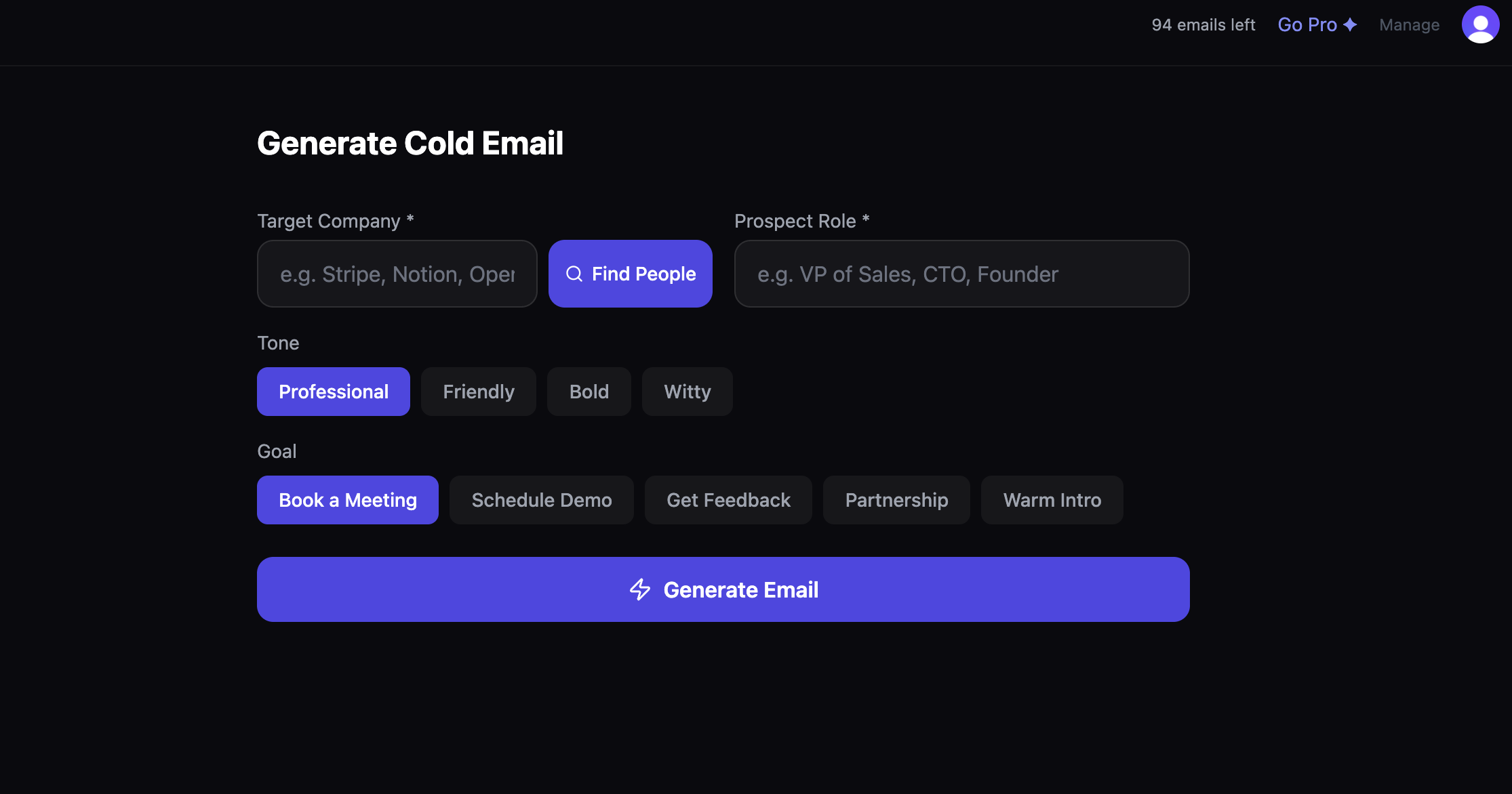 ColdPitch.ai - Screenshot 3 showing product features and functionality