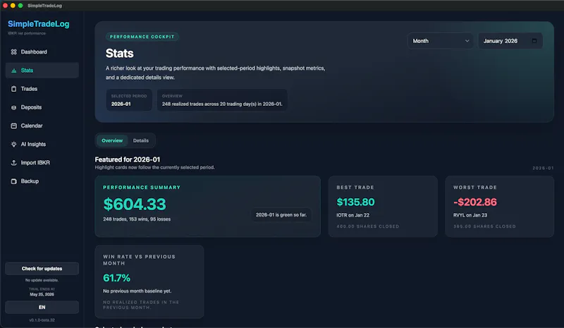 SimpleTradeLog screenshot 4