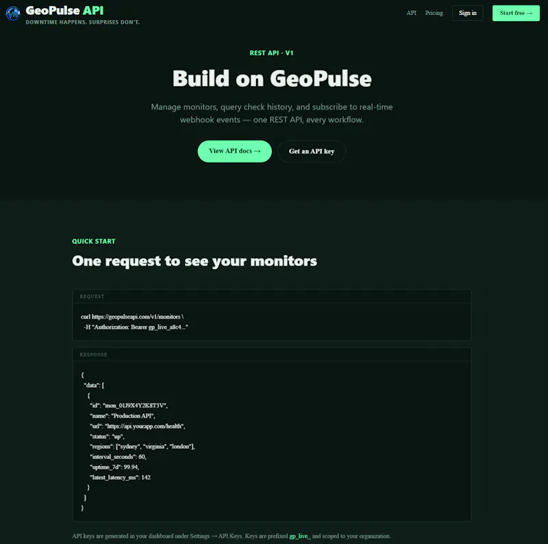 GeoPulse API screenshot 3