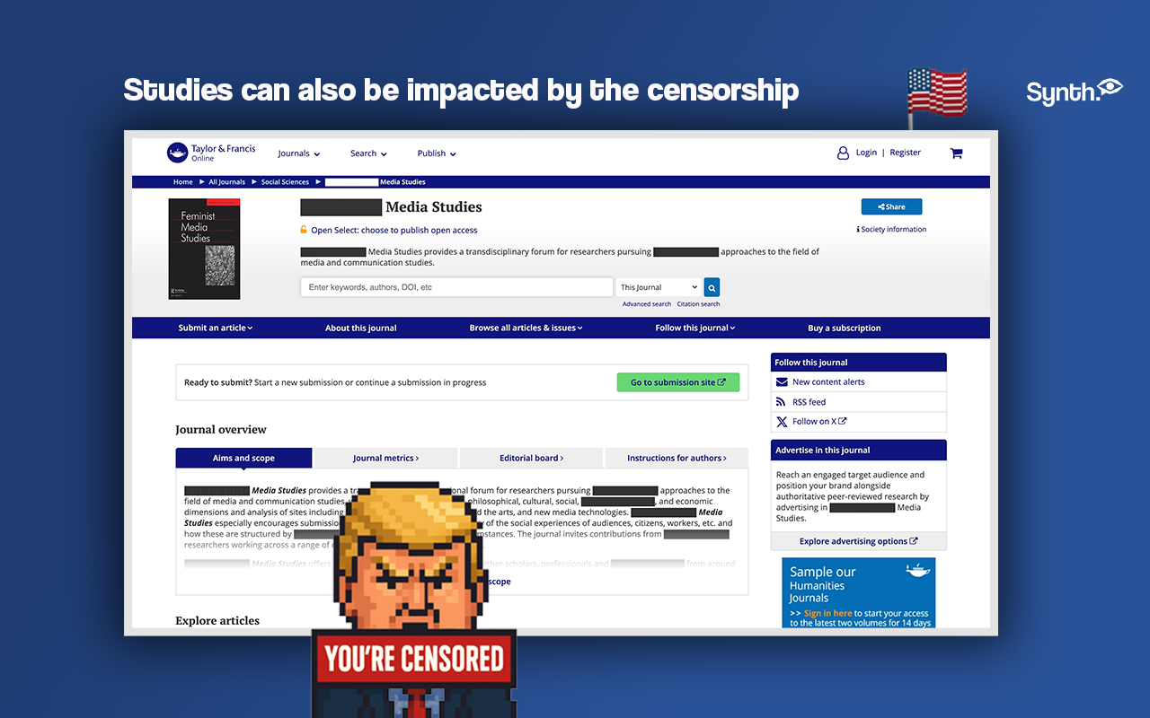 Цензура Трампа 1.0 - Показывает влияние цензуры Трампа медиа 4