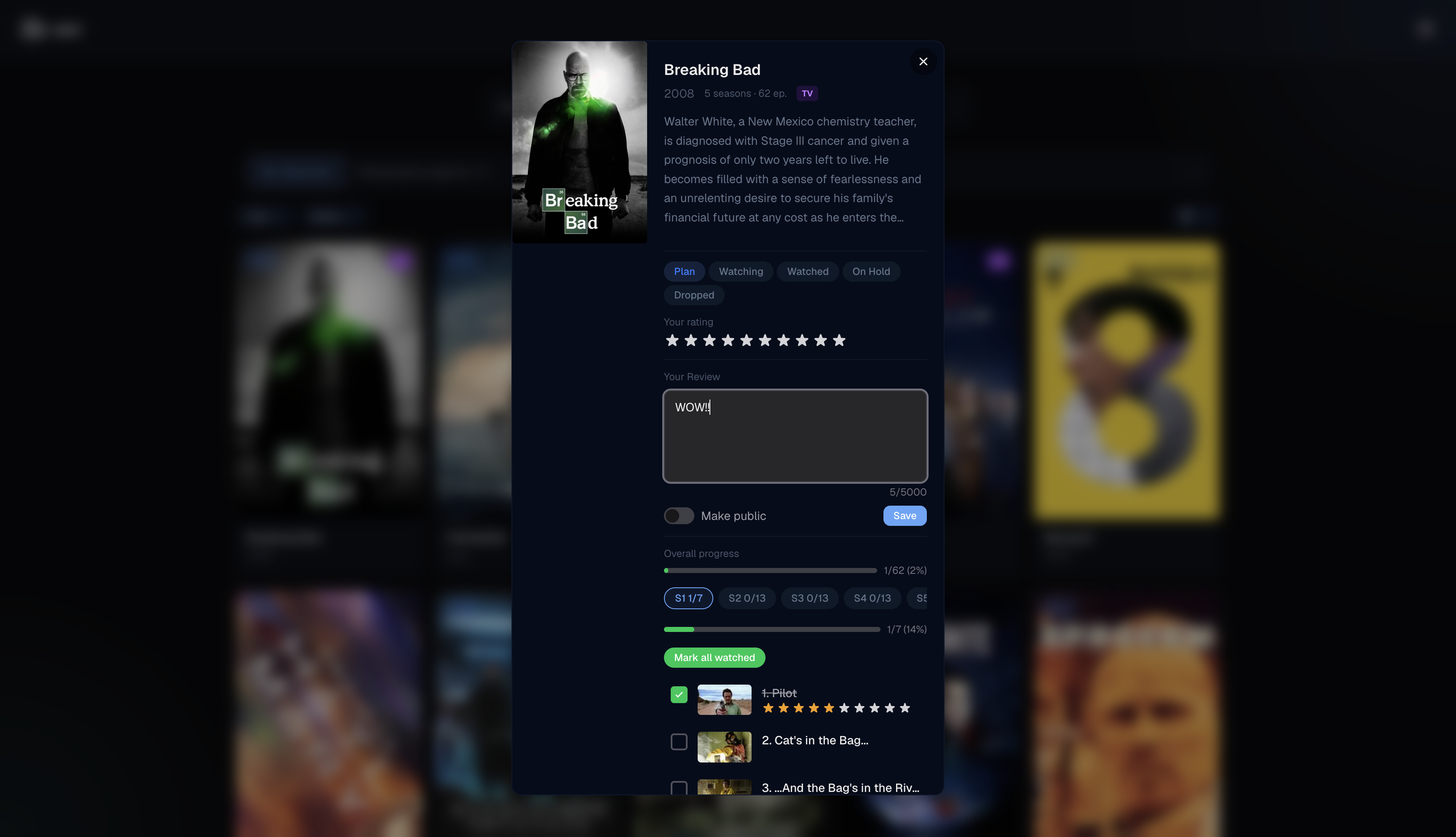 Minimalist Movie Tracker gallery image