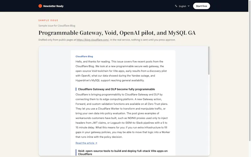 Newsletter Ready screenshot 2