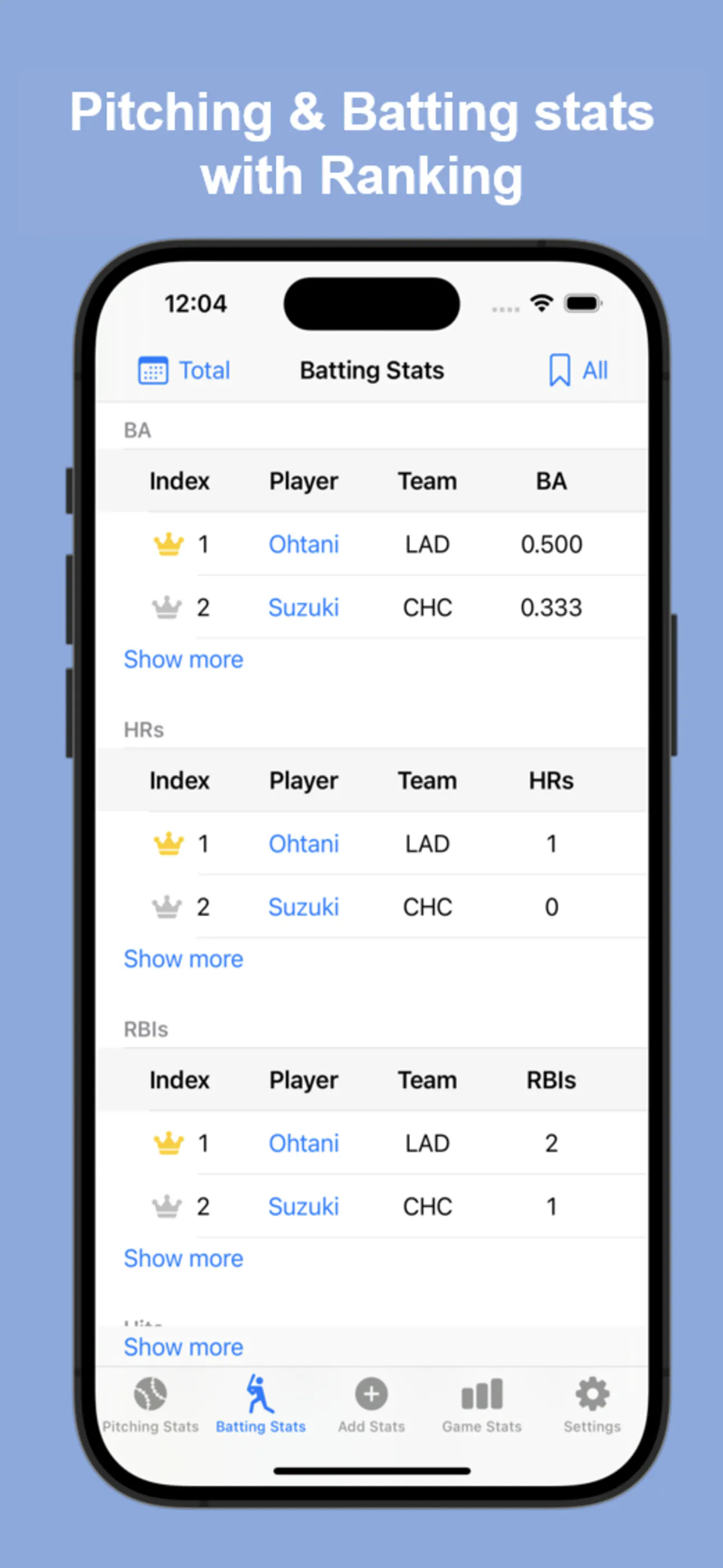 MyBaseballStats gallery image