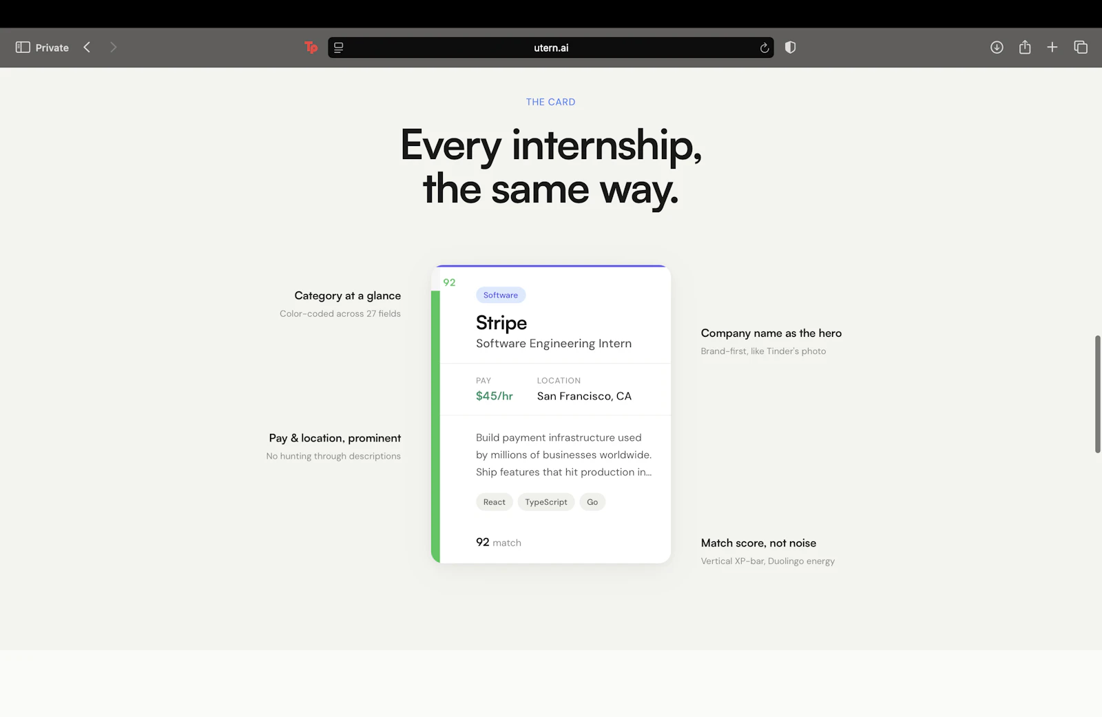 UTern — Swipe for Internships screenshot 6