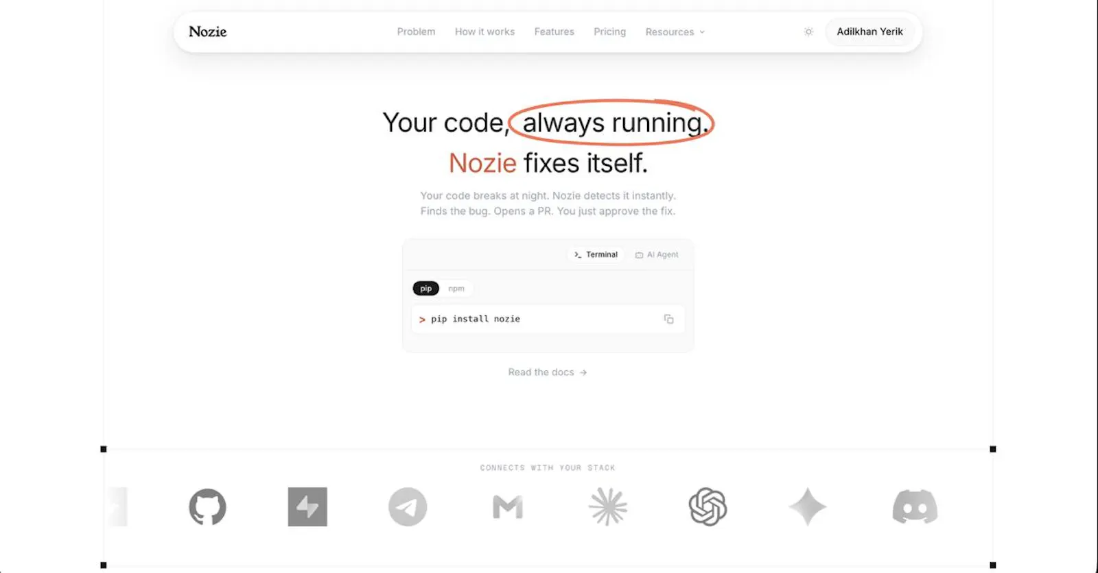 Nozie screenshot 1