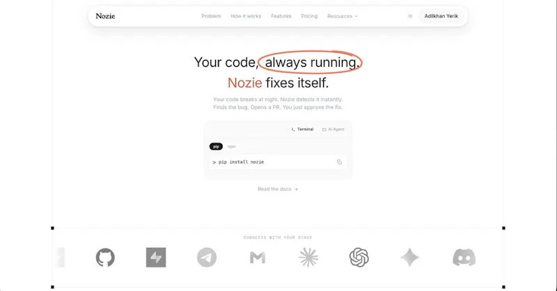 Nozie screenshot 1