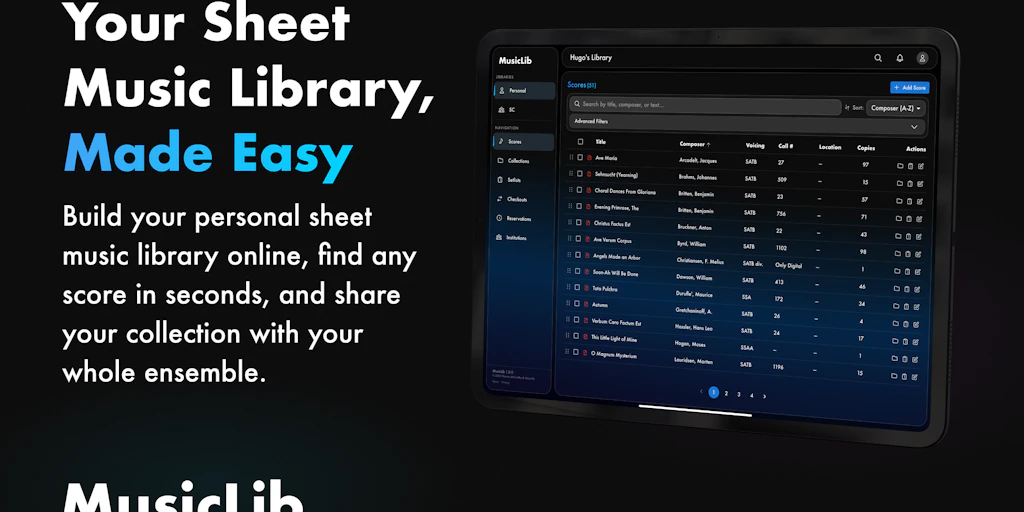 MusicLib: The Ultimate Sheet Music Library Solution | Product Hunt