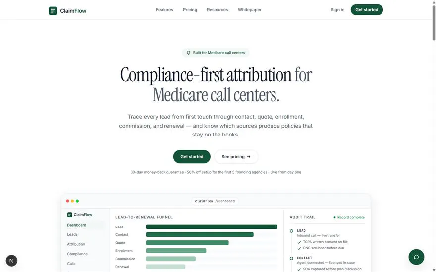 ClaimFlow Medicare Compliance & Leads screenshot 1