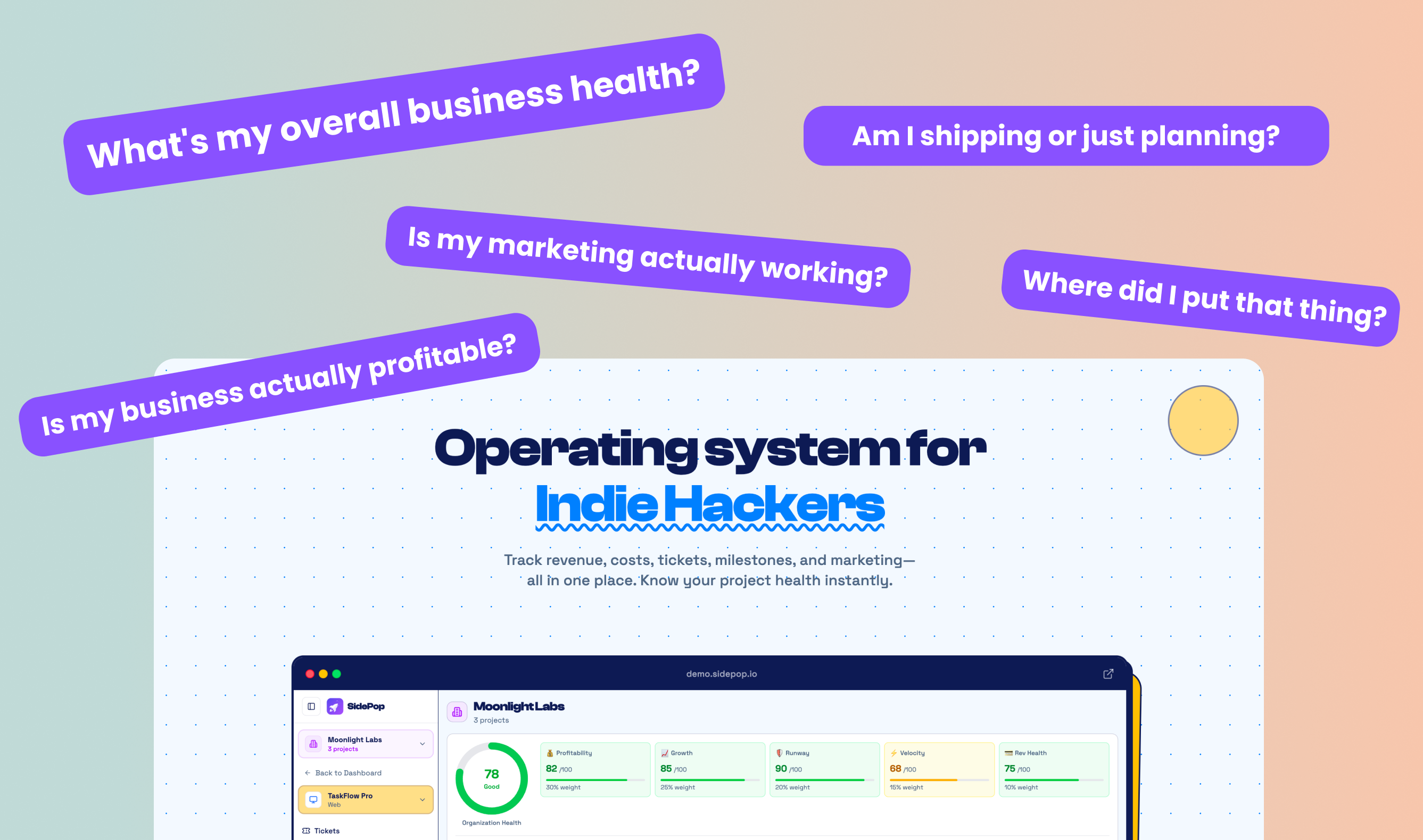 SidePop - Main product screenshot demonstrating key features and user interface