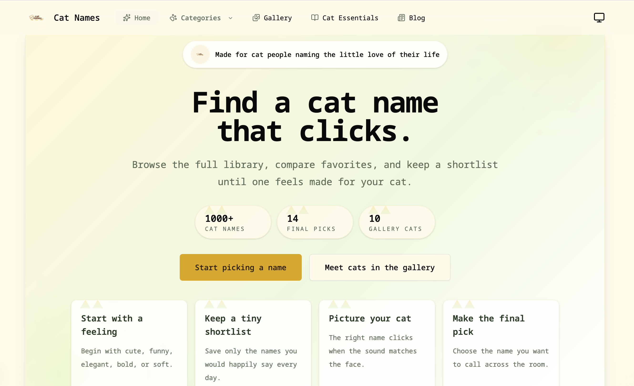 cat names gallery image