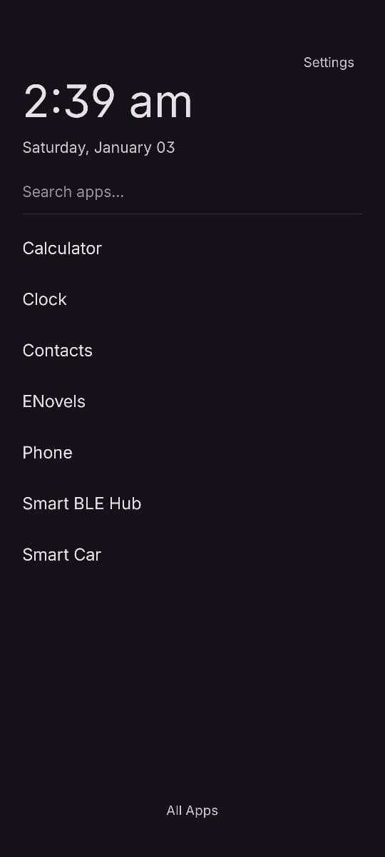 Quiet Launcher - Main product screenshot demonstrating key features and user interface
