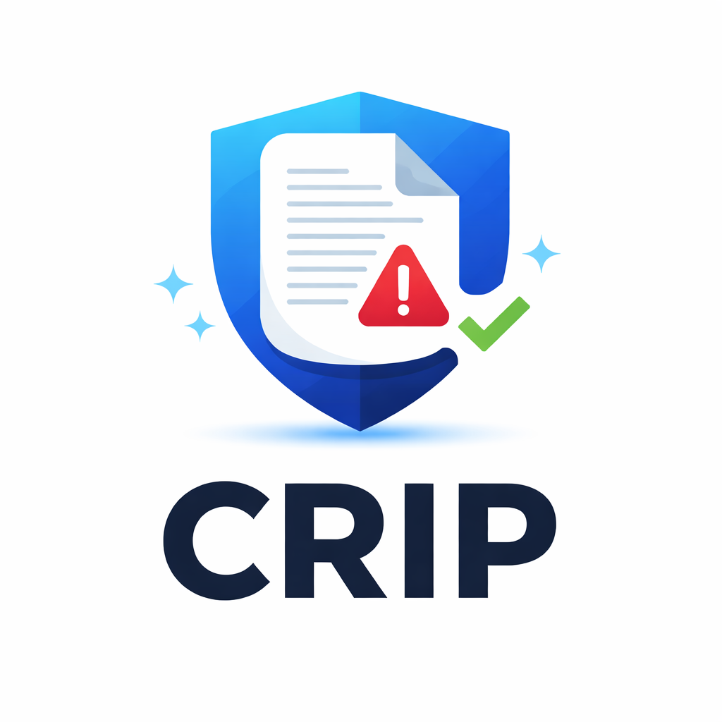 CRIP; Offline Contract Risk Intelligence - Product Hunt launch logo and brand identity