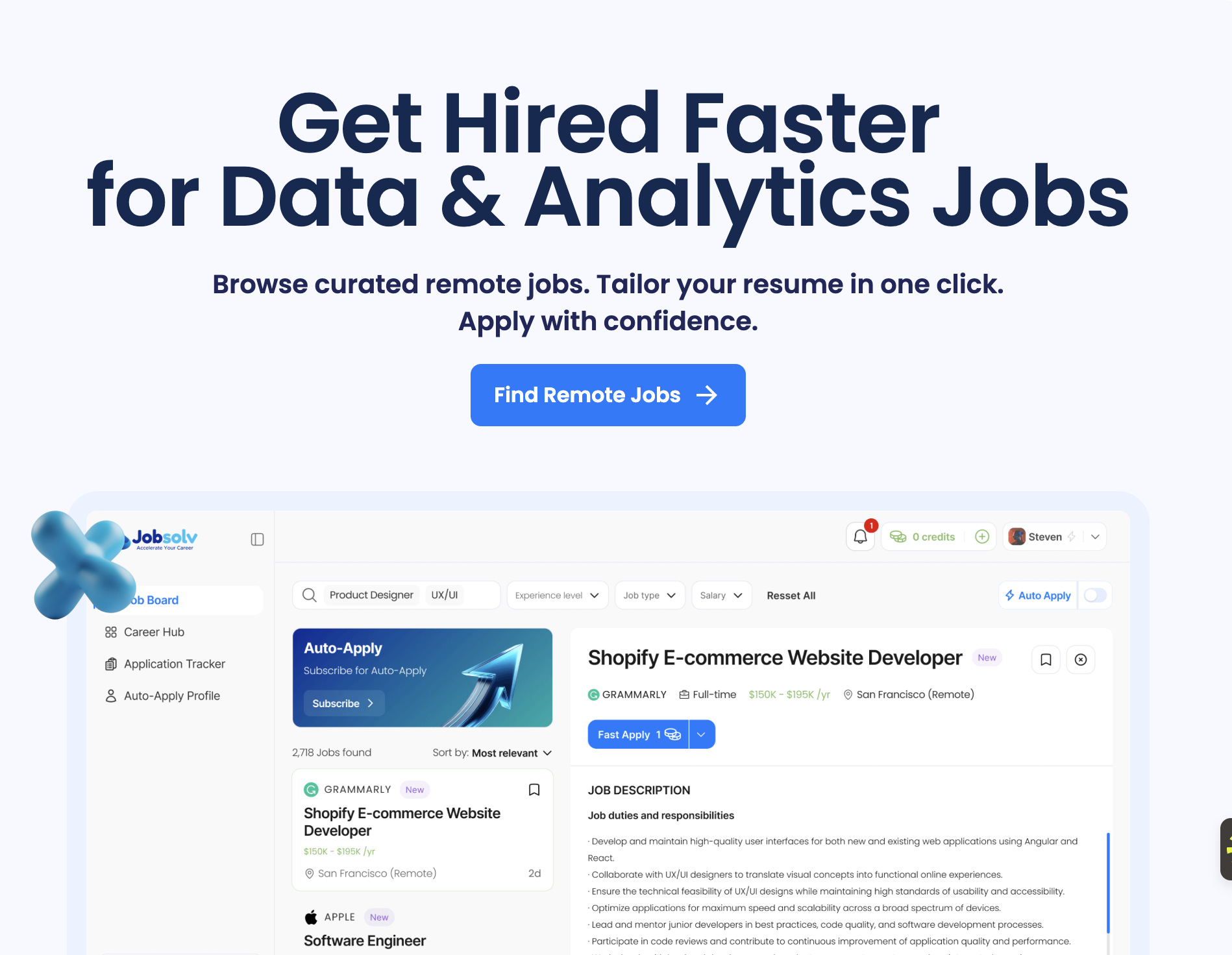 Jobsolv - Main product screenshot demonstrating key features and user interface