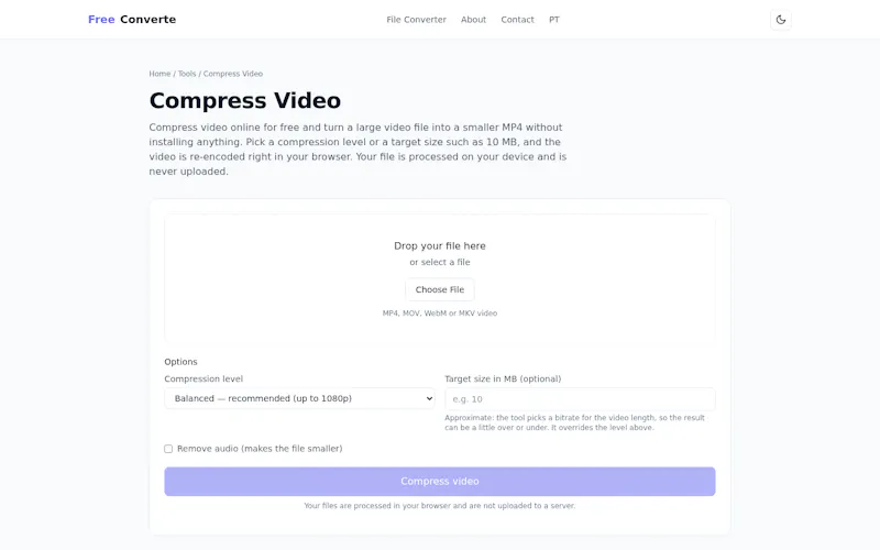 FreeConverte screenshot 2