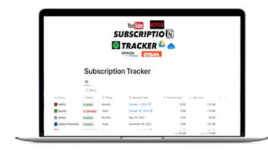 Subscription tracker gallery image